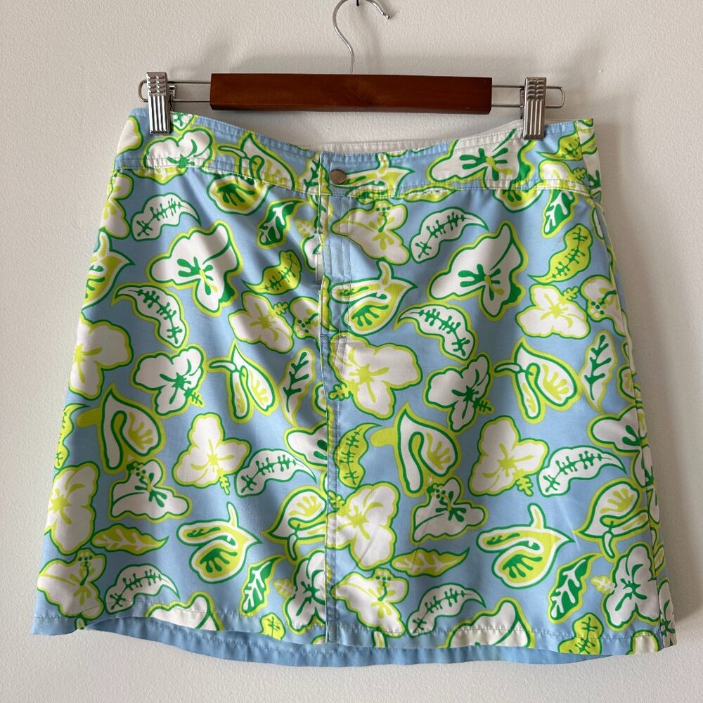 Reversible tropical nylon skirt